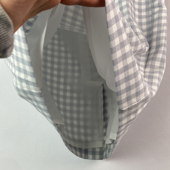 Ann Taylor gray & white gingham belted pencil skirt 4 - Picture 4 of 9
